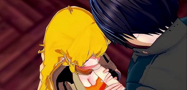  Yang Xiao Long deep throats cock and swallows cum - RWBY Hentai.